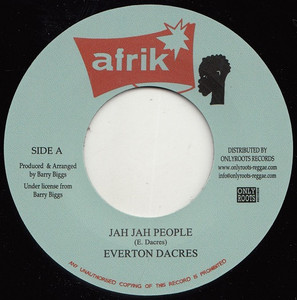 Everton Dacres - Jah Jah People - Sterophonics - Jah People Time * New 7" Vinyl