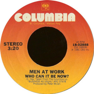 Men At Work - Who Can It Be Now * Used 7" Vinyl