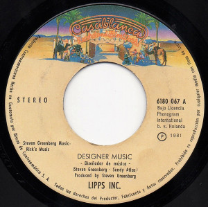 Lipps, Inc. ?– Designer Music  7" Vinyl