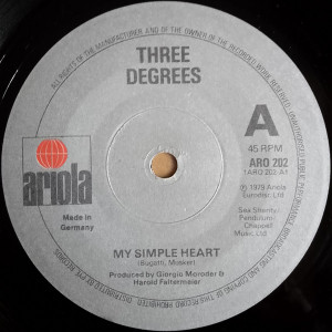Three Degrees - My Simple Heart * Used 7" Vinyl