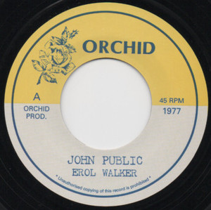 Erol & The Upsetters - Public Version - Erol Walker - John Public * New 7" Vinyl