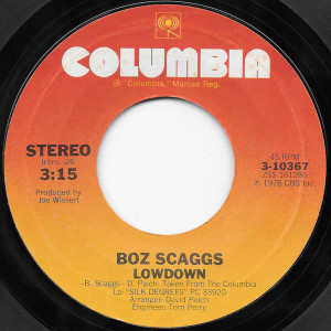 Boz Scaggs - Harbor Lights - Lowdown * Used 7" Vinyl
