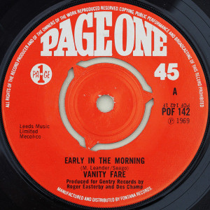 Vanity Fare - Early In The Morning * Used 7" Vinyl