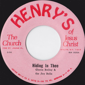 Gloria Bailey & The Joy Bells - I Have Paid The Price - Hiding In Thee * Used 7" Vinyl
