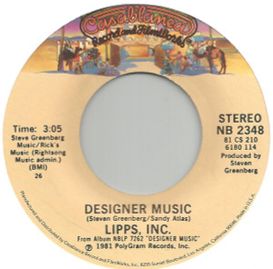 Lipps Inc - Designer Music - Background * Used 7" Vinyl