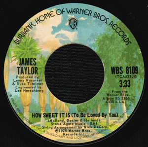 James Taylor - Sarah Maria * Used 7" Vinyl