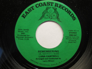 Lana Cantrell - Remembering Used 7" Vinyl