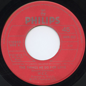 10 C.C. -Hot To Trot - The Things We Do For Love * Used 7" Vinyl