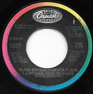 Peabo Bryson - Roberta Flack - I Just Came Here To Dance * Used 7" Vinyl
