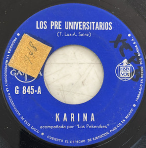 Karina - Los Pre-Universitarios * Used 7" Vinyl