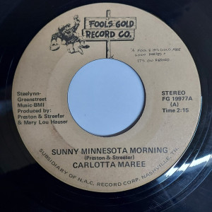 Carlotta Maree - Sunny Minnesota Morning  7" Vinyl
