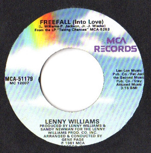Lenny Williams - Freefall * Used 7" Vinyl
