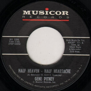 Gene Pitney ?– Half Heaven - Half Heartache * Used 7" Vinyl
