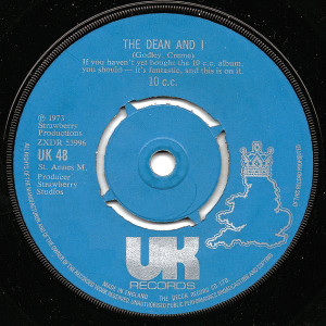 10 C.C. - The Dean And I * Used 7" Vinyl