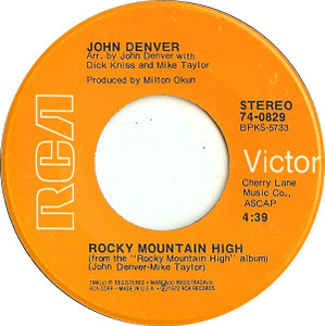 John Denver - Rocky Mountain High - Spring * Used 7" Vinyl
