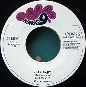 The Guess Who - Star Baby * Used 7" Vinyl