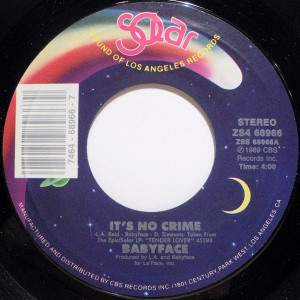 Babyface- Its No Crime * Used 7" Vinyl
