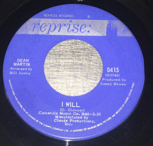 Dean Martin – I Will Used 7" Vinyl