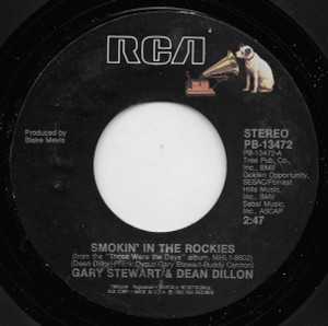 Gary Stewart And Dean Dillon - Smokin * Used 7" Vinyl