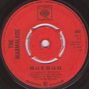 The Marmalade - Ob La Di Ob La Da * Used 7" Vinyl