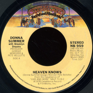 Donna Summer - Heaven Knows * Used 7" Vinyl