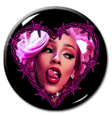 Doja - Heart Portrait 1.5" Pin