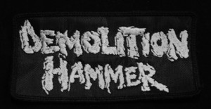 Demolition Hammer White Logo 4x2" Embroidered Patch