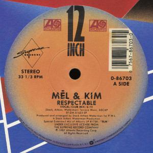 Mel & Kim - Respectable *1987 * Vg+ - Lp */Used