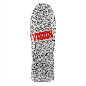 Vision Punk Skull White Skateboard Deck 10x30"