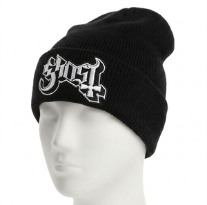 Ghost White Logo Embroidered Beanie