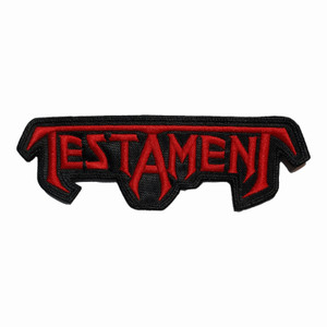 Testament - Red Logo 5.7x2" Embroidered Patch