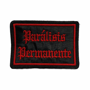 Paralisis Permanente - Red Logo 4x2.5" Embroidered Patch