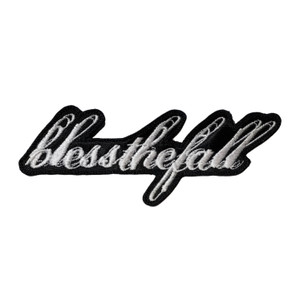 Blessthefall - White Logo 4.7x1.5" Embroidered Patch
