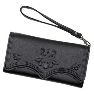RIP Bat Embossed Trifold Wallet