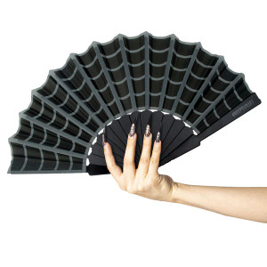 Spiderweb Scallop Fan Black
