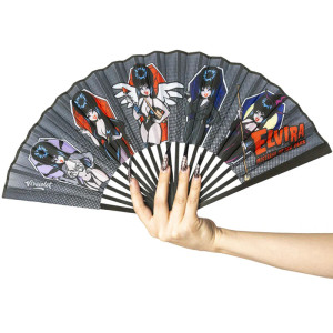 Elvira Comic Coffin Fabric Fan