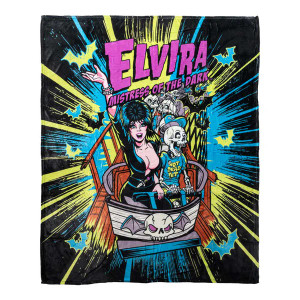 Elvira Ghostcoaster Throw Blanket