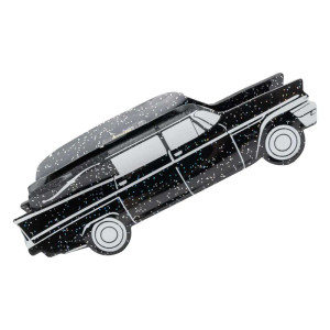 Hearse Black Glitter Claw Clip