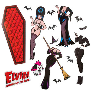 Elvira Mistress of The Dark Coffin Dress up Magnet Set
