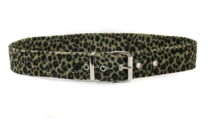 Green Leopard Studded Belt
