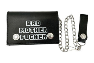 Bad Motherfucker Leather Wallet With Chain