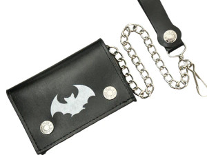 Bat Tri-fold Wallet With chain
