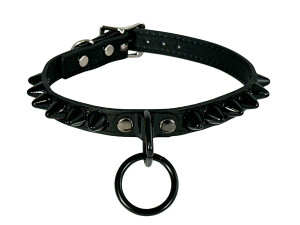 Black UK 77 Studded Bondage Choker 