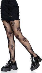 Alien Black Net Tights