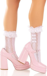 Sweetheart White Lace Ankle Socks