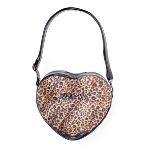 Leopard Heart Shoulder Bag 