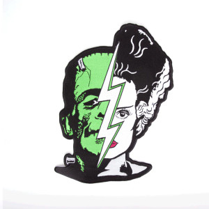 Bride of frankenstein Half Face 12x8" Backpatch 