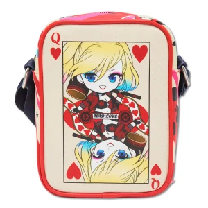 Harley Quinn Chibi Queen Of Hearts Crossbody Bag