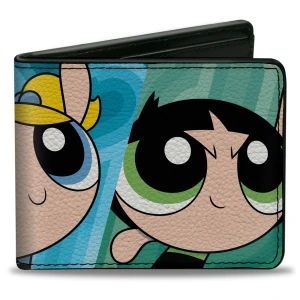 Powerpuff Girls Character Close-Up Blocks Bi-Fold Wallet