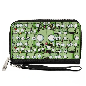 Invader Zim Gir Poses Zip Around Wallet